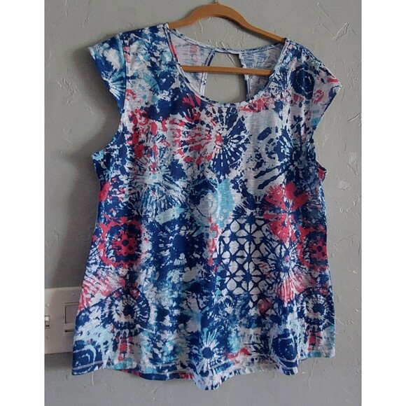 Brisos Tops Blouse Women XL, Polyester Spandex, Soft,coqueta, 20 Inch Of Armp To - Picture 1 of 8